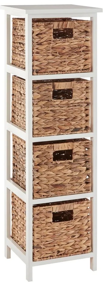 Fehér-natúr színű paulownia fürdőszobai polcos állvány 32x100 cm Padstow – Premier Housewares