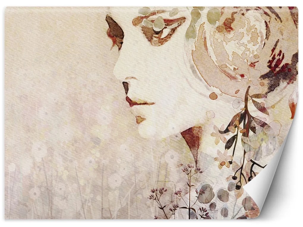 Gario Fotótapéta Absztrakt noi arc őszi színekben Anyag: Vlies, Méret: 250 x 175 cm