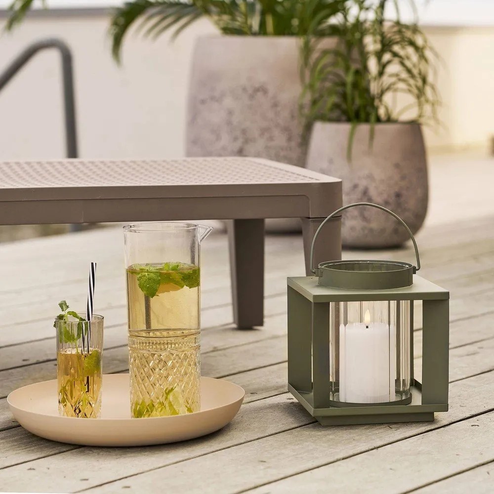 Fém-üveg lámpás (magasság 20,5 cm) Lohals – House Nordic