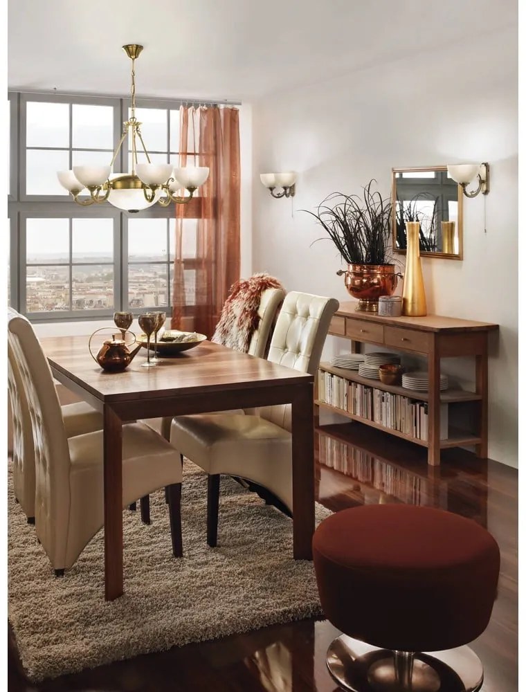 Fehér-aranyszínű függőlámpa üveg búrával ø 74 cm SAVOY – EGLO