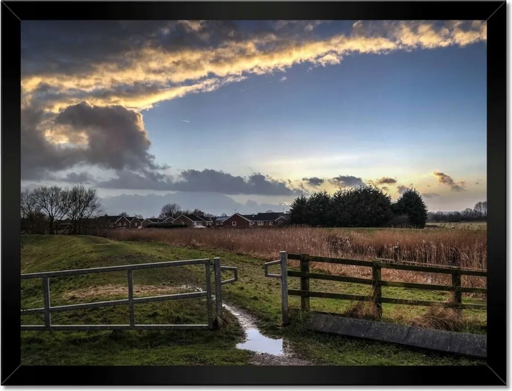 Poszterek keretben 40x30 Vidéki táj Gyönyörű égbolt