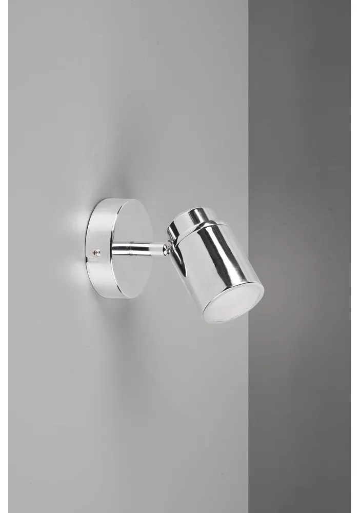 Fényes ezüstszínű fém spotlámpa 10x9 cm Angelo – Trio