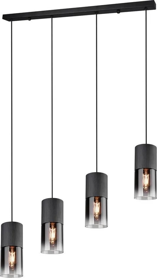 TRIO 310600432 ROBIN Többágú Függesztett Lámpa Fekete E27 IP20