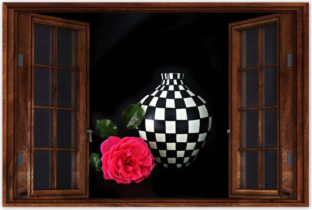 Poszterek 60x40 Kockás váza