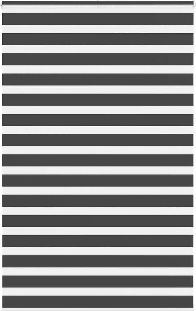 vidaXL zebrafüggönnyel fekete szövetszélesség 145,9 cm poliészter
