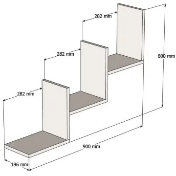 Fali polc MIST 60x90 cm barna