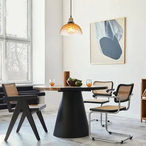 Globo 15786H1 - Csillár zsinóron SALVY 1xE27/60W/230V átm. 25 cm narancs