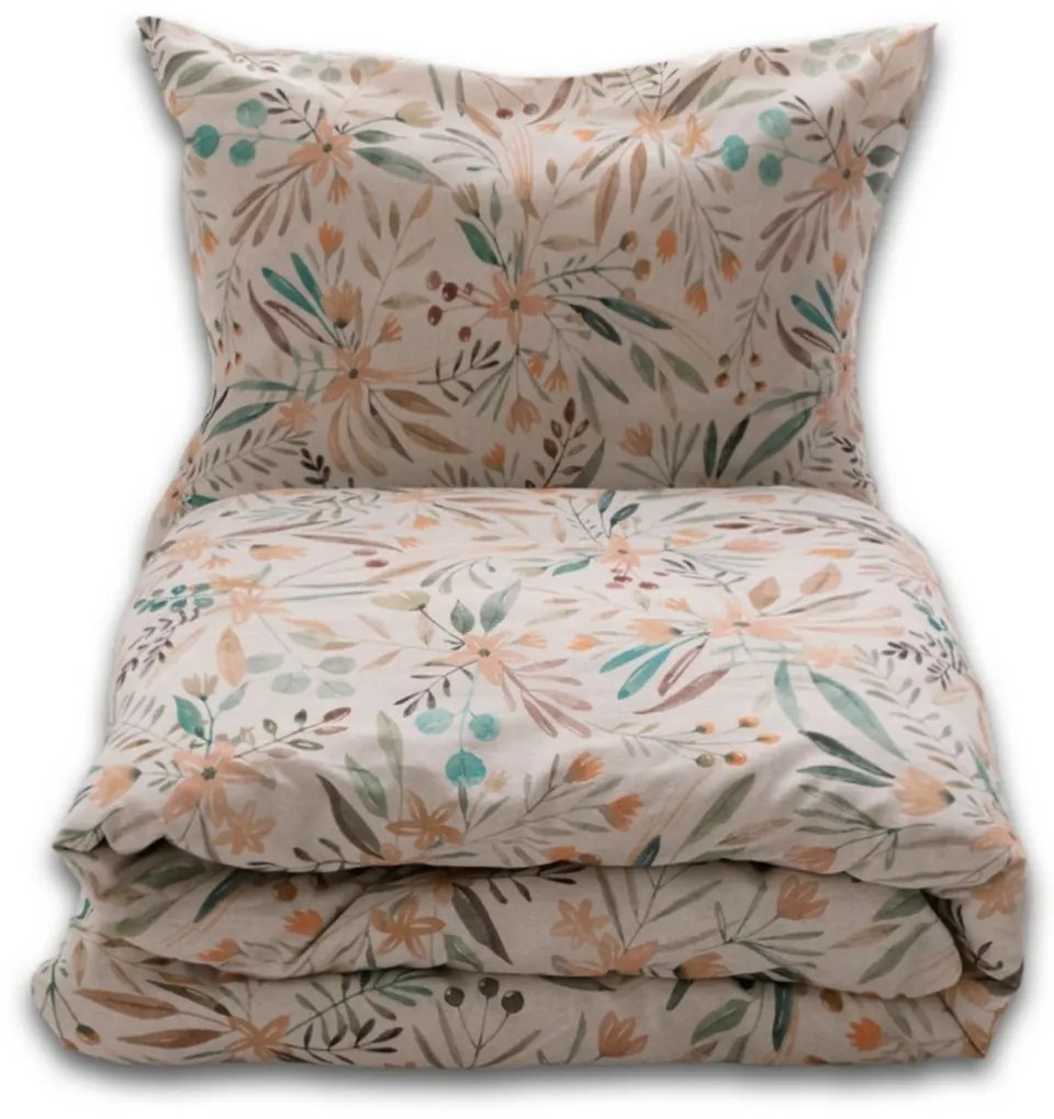 Rét pamut és len keverékből készült ágyneműhuzat, 160 x 200 cm, 2 db 70 x 80 cm