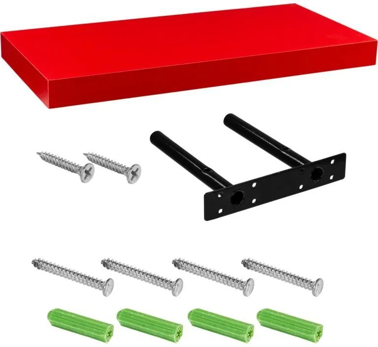 STILISTA Fali polc Volato 100 cm piros