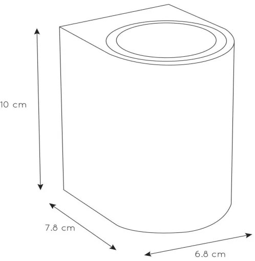 Lucide 69801/01/31 - Kültéri fali lámpa ZARO 1xGU10/35W/230V IP44 fehér