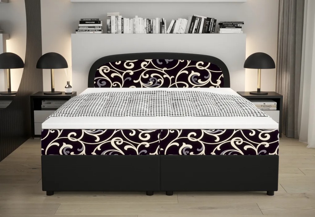 BARIKO kárpitozott ágy, 160x200, rainbow 15/vibe