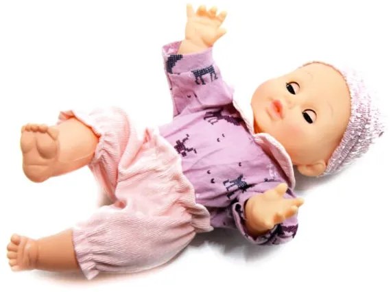 Gufan Itatható Pisilő és Beszélő Polly Játékbaba Cumisüveggel Bilivel és Tépőzáras Babaruhával – 33 cm
