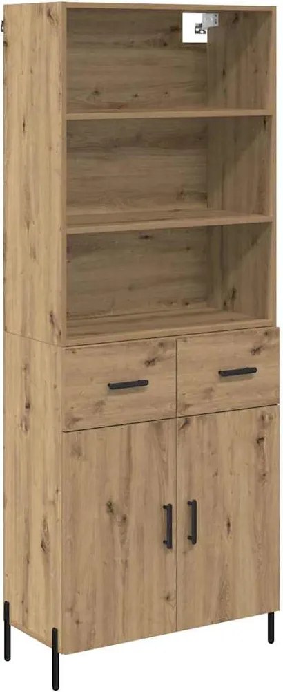 vidaXL Magasfiú fiókkal Artisan tölgy 69,5 x 32,5 x 180 cm Faanyag