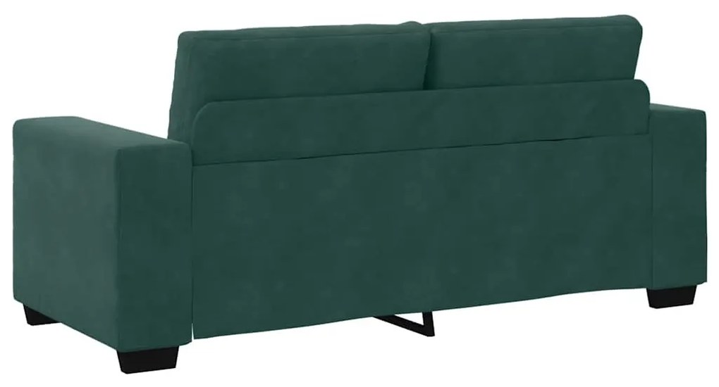 sötétzöld bársony loveseat kanapé 140 cm