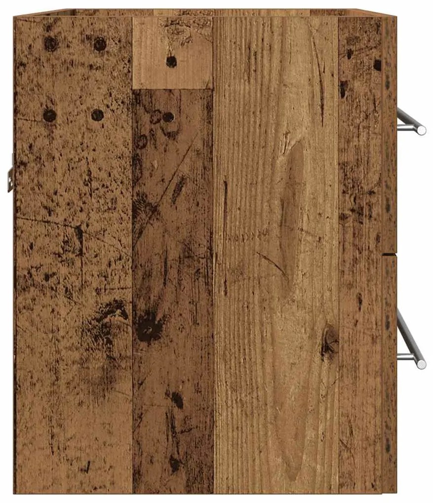 antik fa szerelt fa mosdószekrény 60x38,5x48 cm