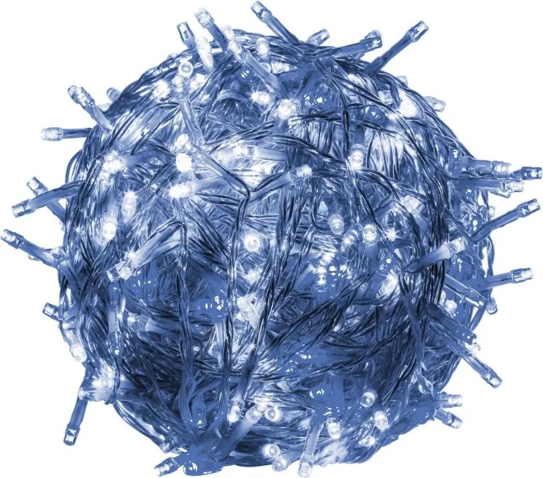 VOLTRONIC® Fényfüzér 100 LED Hideg fehér 3AA elem + vezérlő