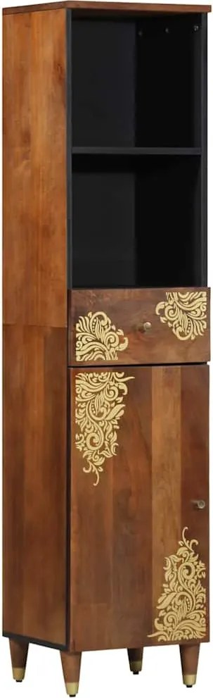 vidaXL Fürdőszoba Székény mézbarna 38 x 33 x 160 cm Tömör Mangófát
