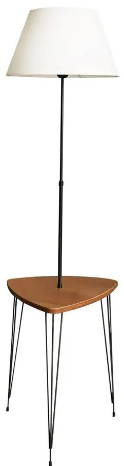 Állólámpa asztallal 1xE27/40W/230V fekete/barna