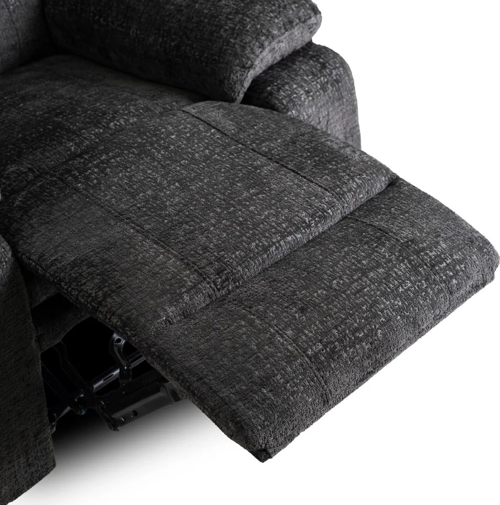 Dönthető fotel fekete bársony, ARTURO