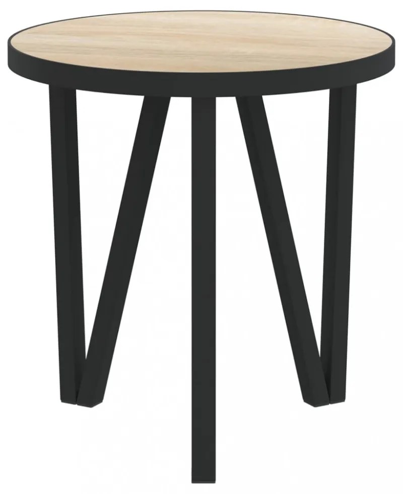 sonoma-tölgyszínű MDF dohányzóasztal Ø35 cm
