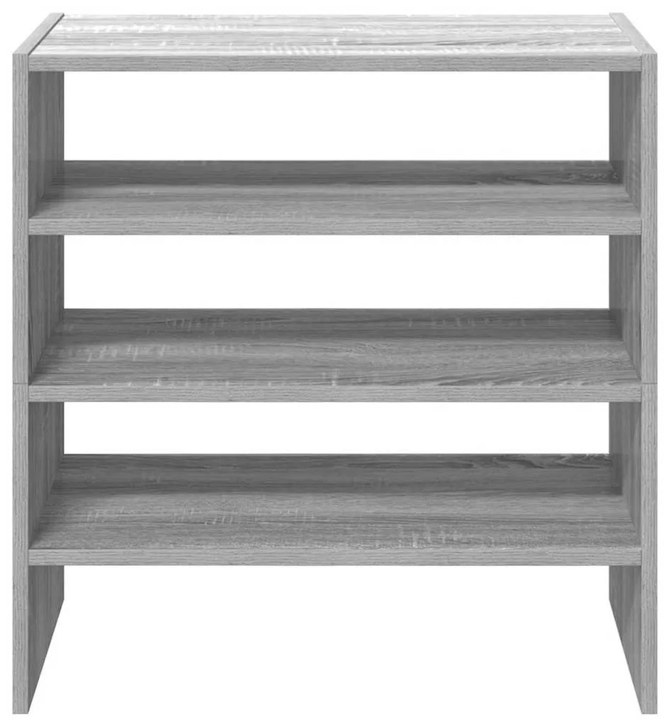 2 db szürke sonoma cipőtartó állvány halmozható 60x30x30,5 cm