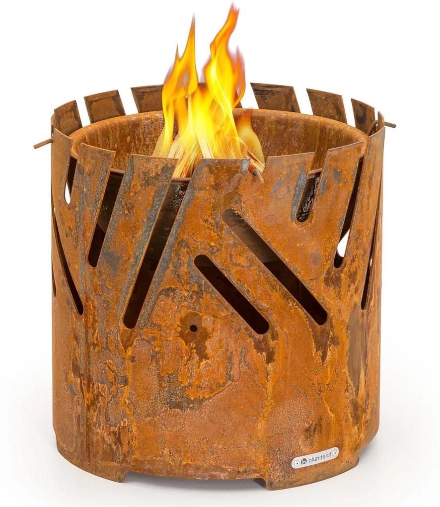 Blumfeldt Crown, 3 az 1-ben tűzrakóhely, Ø 46 cm, víz- és fagyálló, grilllap, grillrács, bambuszlap