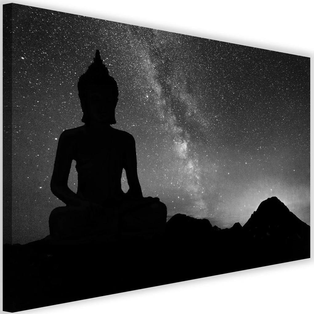 Modern kép 120x80cm &#8211; Buddha And The Aurora Borealis 
