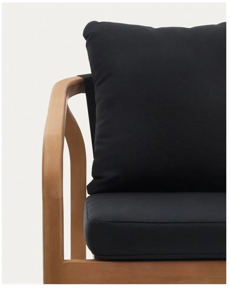 Fekete-natúr színű étkezőszék szett 4 db-os Malaret – Kave Home