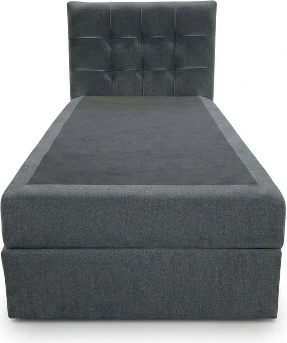 Kárpitozott boxspring ágy DIRELIS VIBE 90x200 cm sötétszürke Matrac: Bonell rugós matrac