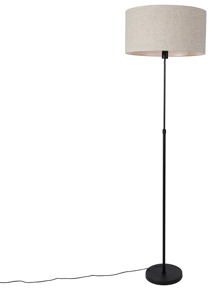 Állólámpa fekete állítható világos szürke árnyékolóval 50 cm - Parte
