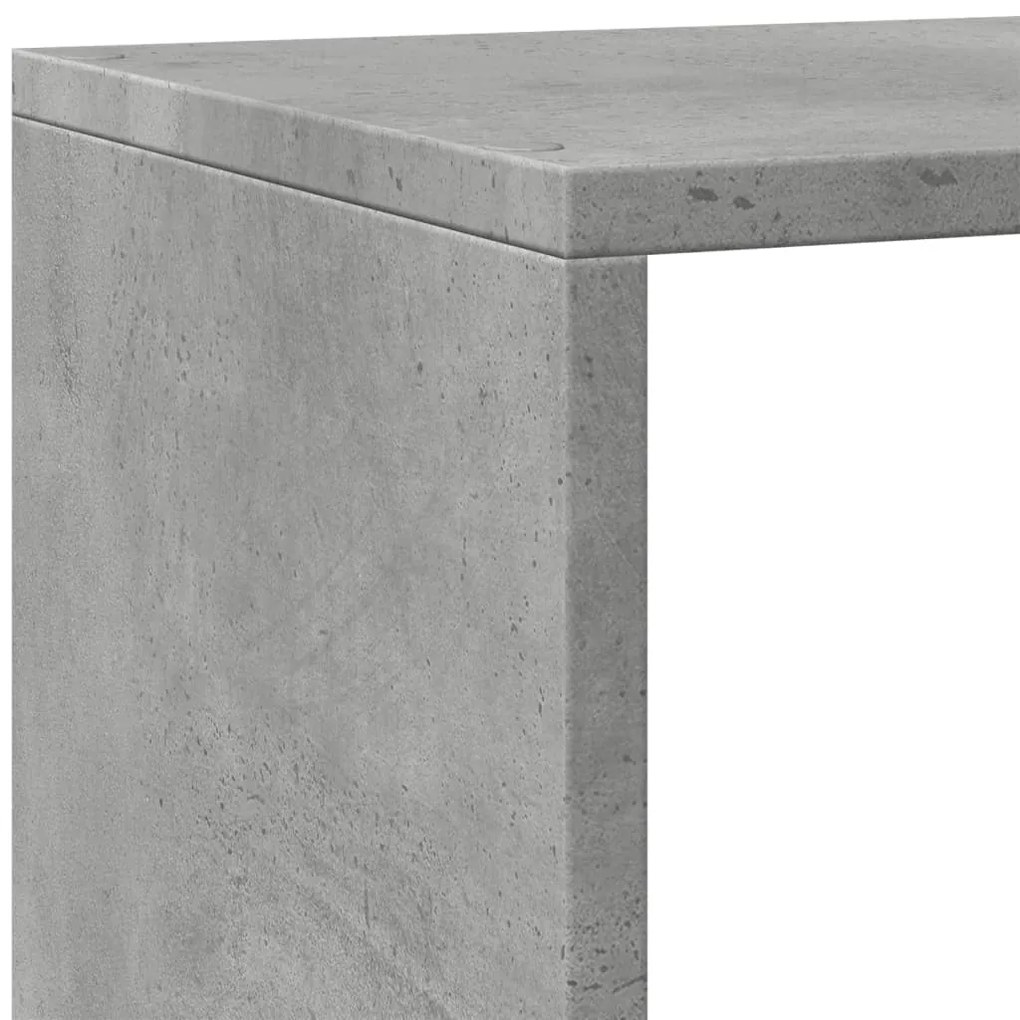 4 szintes betonszürke szerelt fa könyvespolc 143,5x29x143,5 cm