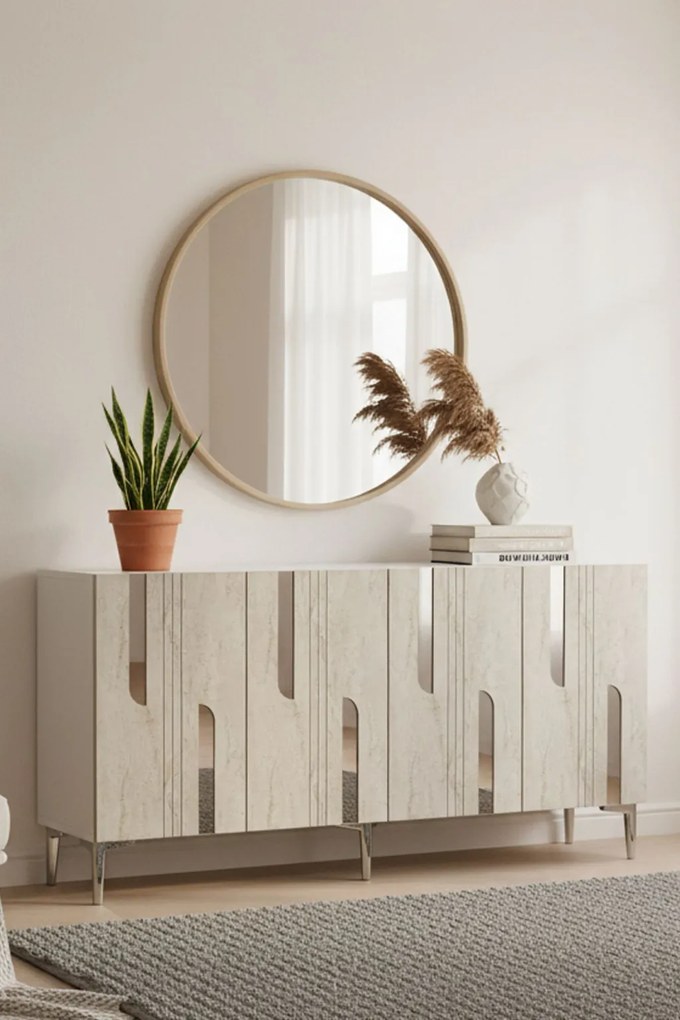 Nota 150 - White, Travertine, Silver