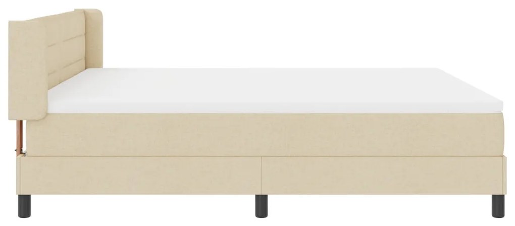 Boxspring Ágy Matraccal – Krém színben, 180 x 200 cm, szövetből.
