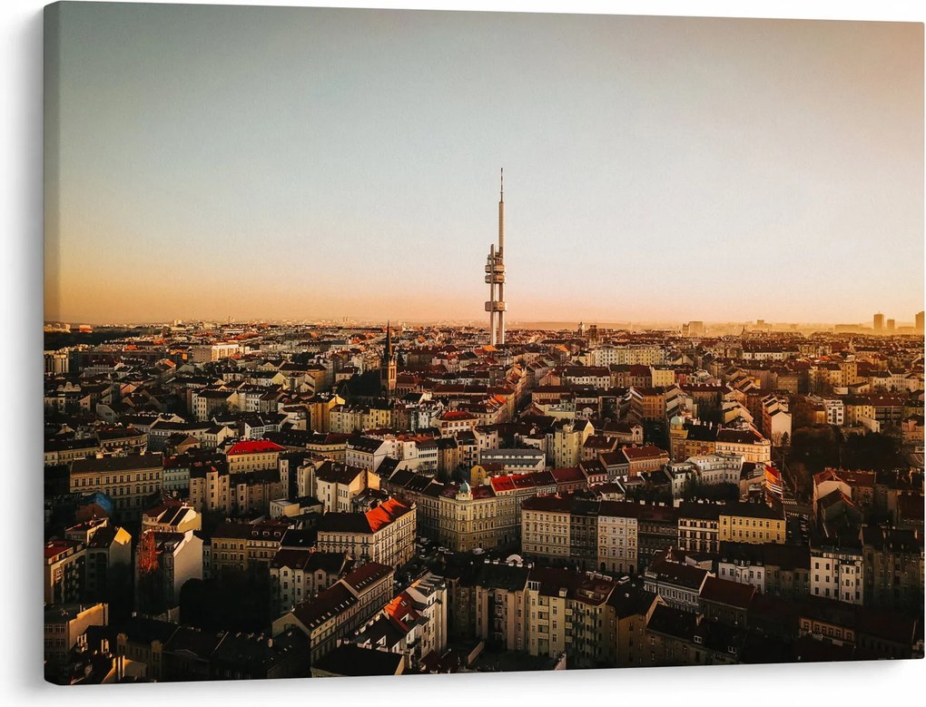 Naplemente Zizkov felett (70x50 cm)