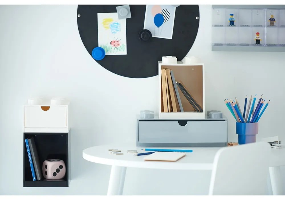 Brick szürke fiókos doboz, 31,6 x 11,3 cm - LEGO®