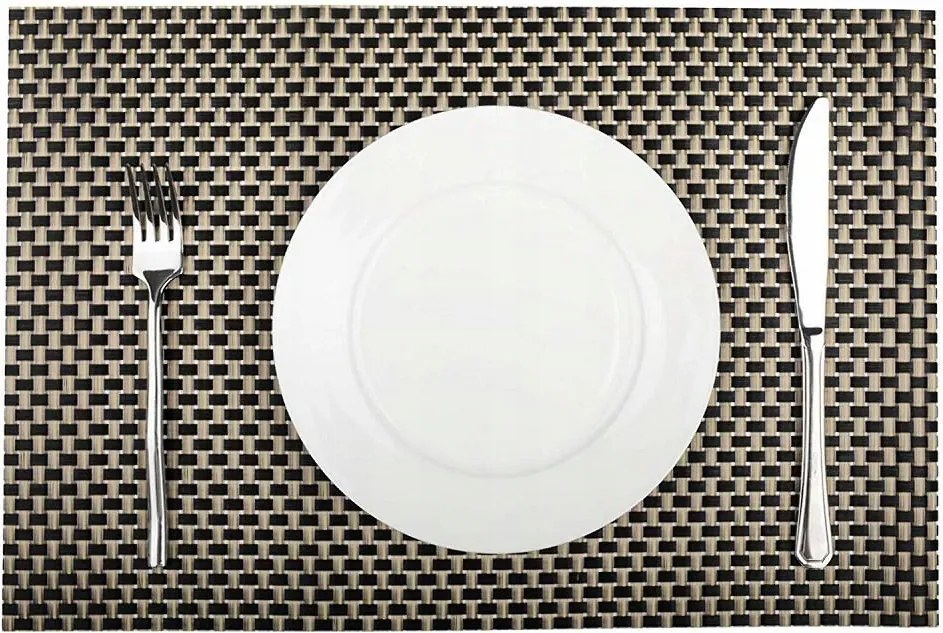 Asztali alátét 30x45 Mocca fekete-arany tányéralátét