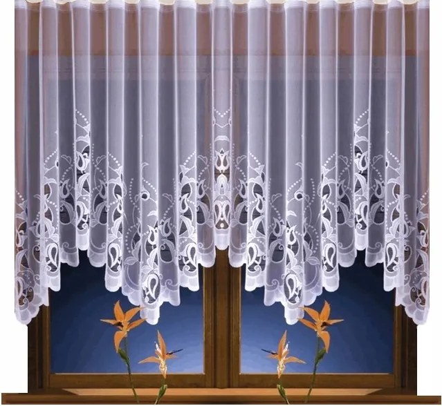 Mg Függöny jacquard Justi Fehér 250x160 kész Bt