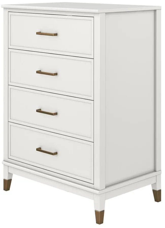 Westerleigh fehér komód, 75 x 106 cm - CosmoLiving by Cosmopolitan