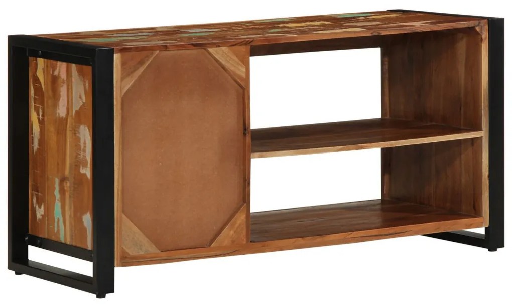 Cipőpad Többszínű 100x40x50 cm Tömör újrahasznosított fa