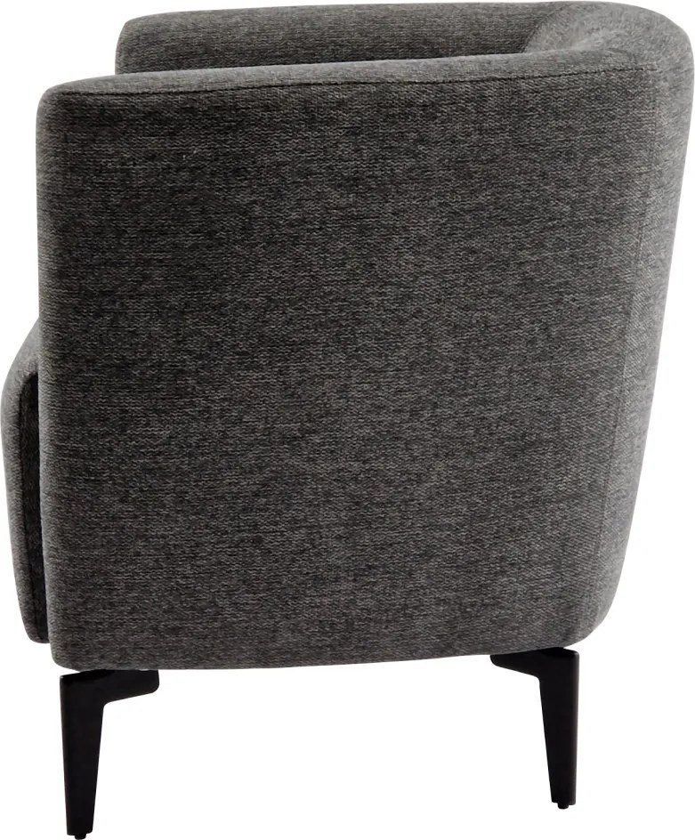 Design fotel, szürke/fekete, KAPY