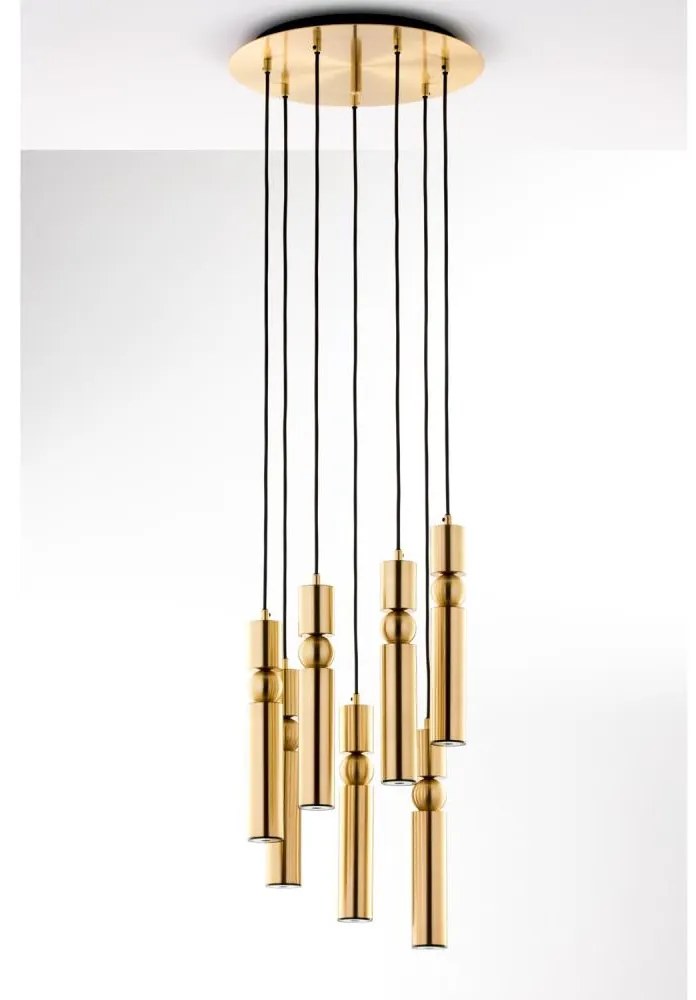 Jupiter 2021 - Csillár zsinóron ALAS 7xGU10/10W/230V arany