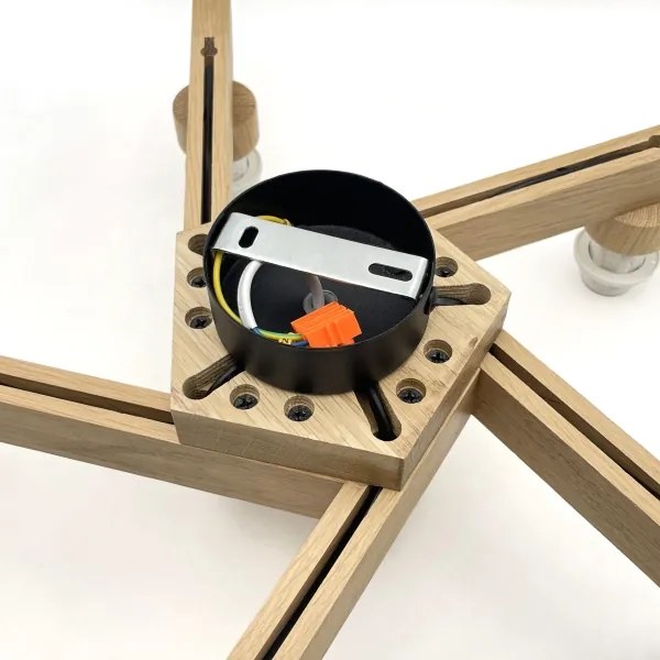 Brilagi - LED Felületre szerelhető csillár ANTHONY 5xE14/40W/230V tölgy