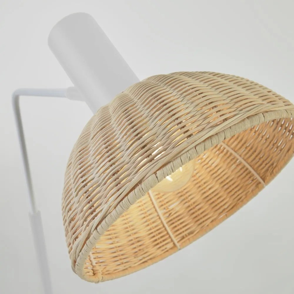 Natúr színű állólámpa rattan búrával (magasság 157 cm) Damila – Kave Home