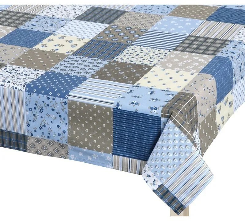 Bellatex terítő Adela Patchwork kék , 120 x 140 cm