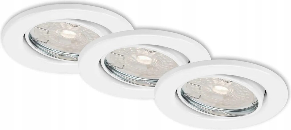 3 darabos Briloner süllyesztett Led lámpa szett, 8,6 cm, 5,5 W, fehér, szabályozható fényerővel
