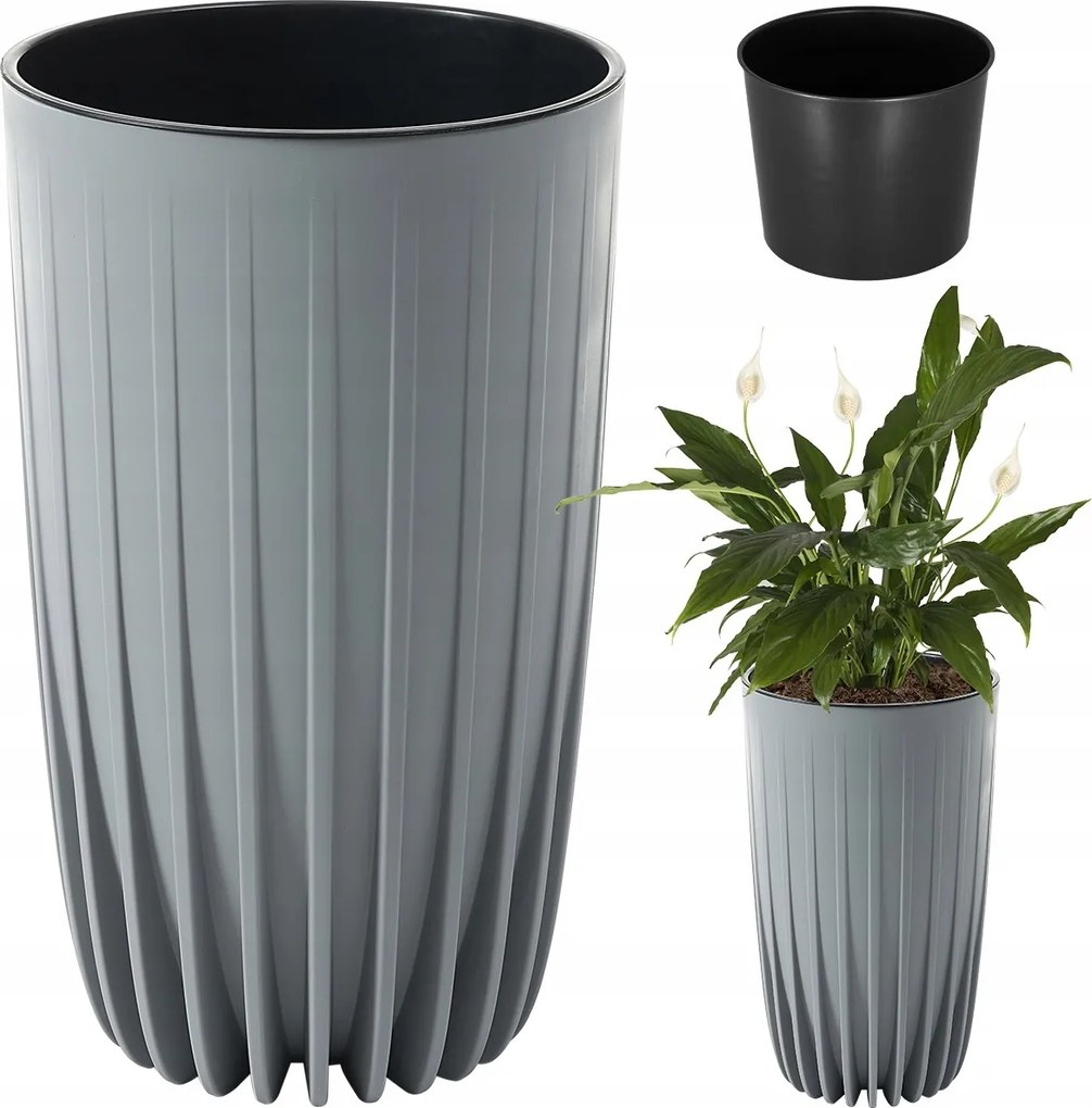 Virágtartó Láda Tál Betét Mira Magas 30x52 cm