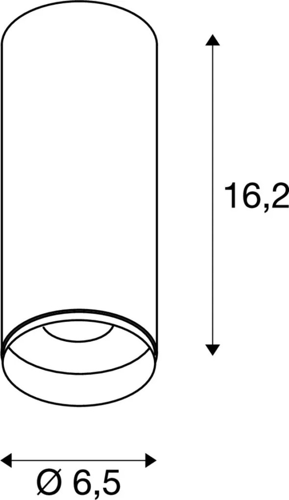 SLV 1004143 NUMINOS Hengeres Mennyezeti Lámpa Fehér, Fekete LED IP20