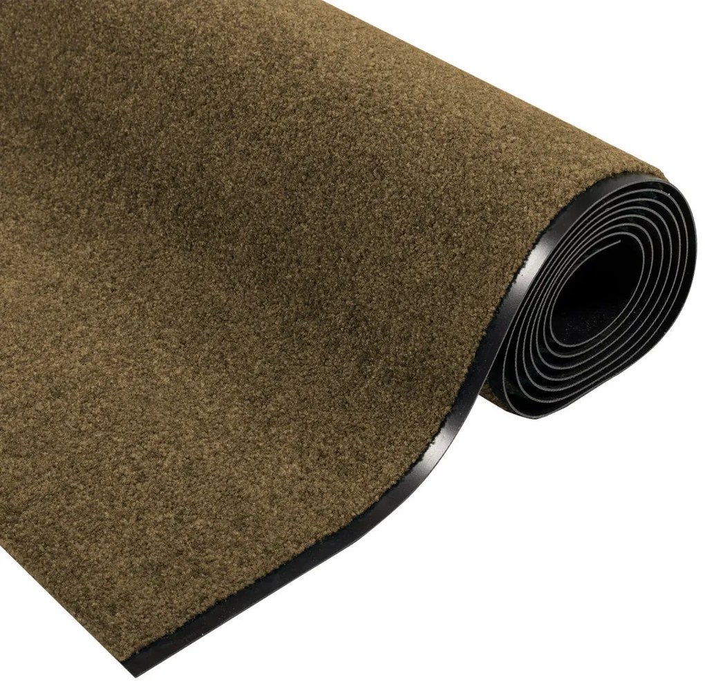 Ajtószőnyeg Barna és fekete 120 x 350 cm Poliamid és PVC