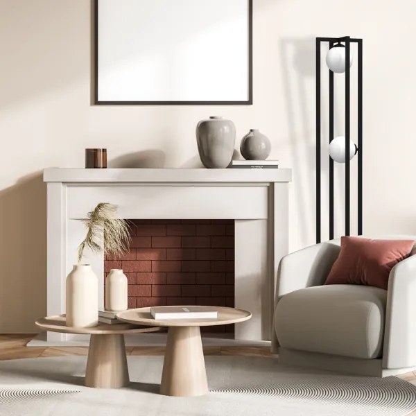 Állólámpa DIEGO 2xE14/40W/230V fekete