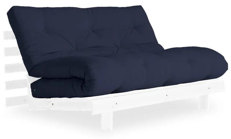 Roots White/Navy kék kinyitható kanapé - Karup Design